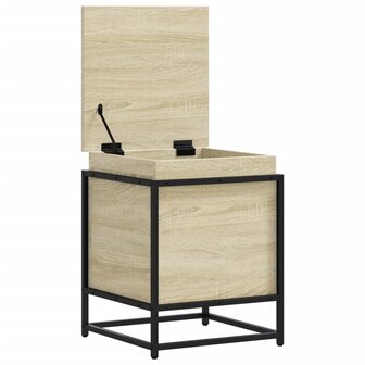 Opbergbox met deksel 40x40x51,5 cm bewerkt hout sonoma eiken 7