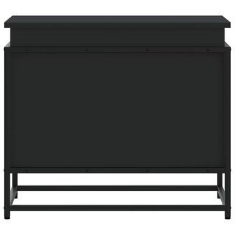 Opbergbox met deksel 60x40x51,5 cm bewerkt hout zwart 4