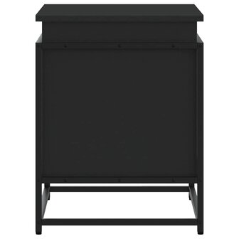 Opbergbox met deksel 60x40x51,5 cm bewerkt hout zwart 5