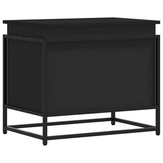 Opbergbox met deksel 60x40x51,5 cm bewerkt hout zwart 6