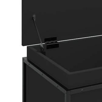 Opbergbox met deksel 60x40x51,5 cm bewerkt hout zwart 8