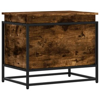 Opbergbox met deksel 60x40x51,5 cm bewerkt hout gerookt eiken 2