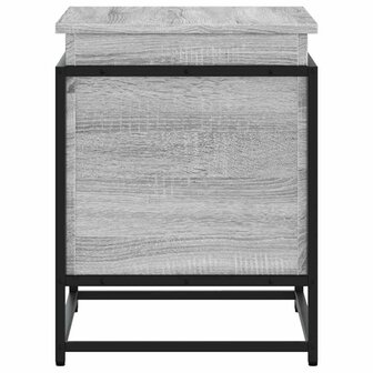 Opbergbox met deksel 60x40x51,5 cm bewerkt hout grijs sonoma 5