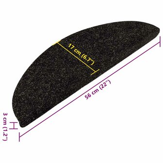 Trapmatten zelfklevend 15 st 56x17x3 cm antracietkleurig 8
