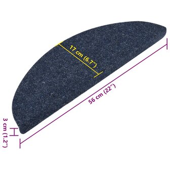 Trapmatten zelfklevend 15 st 56x17x3 cm blauw 8