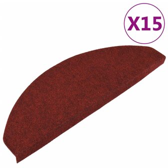 Trapmatten zelfklevend 15 st 65x22,5x3,5 cm rood 2