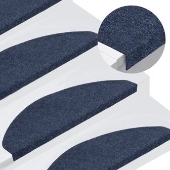 Trapmatten zelfklevend 15 st 65x22,5x3,5 cm blauw 1