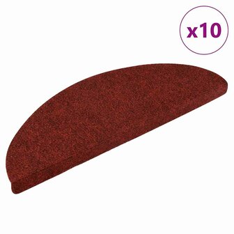Trapmatten zelfklevend 10 st 56x17x3 cm naaldvilt rood 1