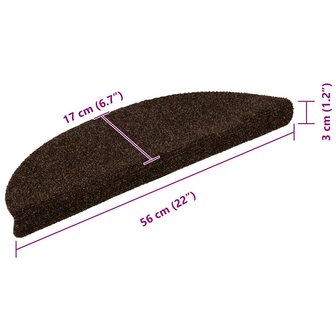 Trapmatten zelfklevend 10 st 56x17x3 cm naaldvilt bruin 8