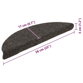Trapmatten zelfklevend 5 st 56x17x3 cm naaldvilt antracietkleur 8