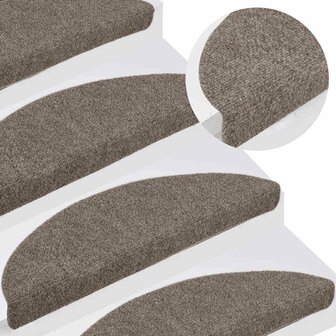 Trapmatten zelfklevend 10 st 56x17x3 cm naaldvilt beige 5