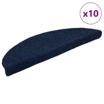 Trapmatten zelfklevend 10 st 56x17x3 cm naaldvilt marineblauw 1