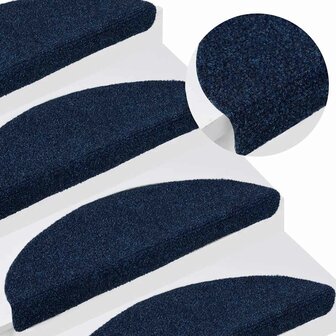 Trapmatten zelfklevend 10 st 56x17x3 cm naaldvilt marineblauw 5