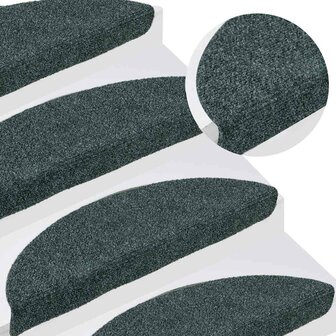 Trapmatten zelfklevend 5 st 56x17x3 cm naaldvilt groen 5
