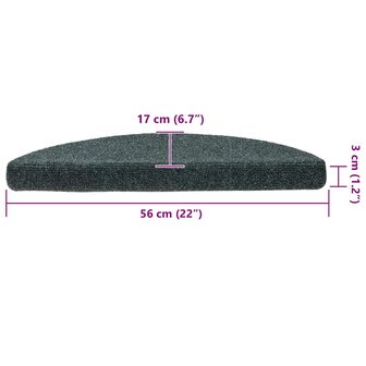 Trapmatten zelfklevend 5 st 56x17x3 cm naaldvilt groen 8