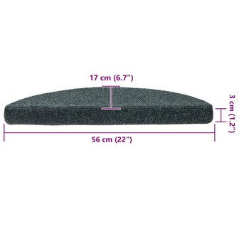 Trapmatten zelfklevend 10 st 56x17x3 cm naaldvilt groen 8