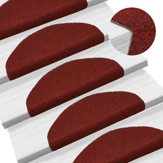 Trapmatten zelfklevend 10 st 65x21x4 cm naaldvilt rood 5