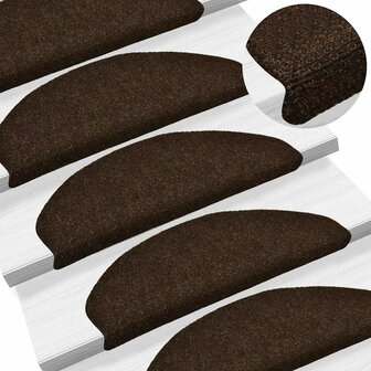 Trapmatten zelfklevend 10 st 65x21x4 cm naaldvilt bruin 5