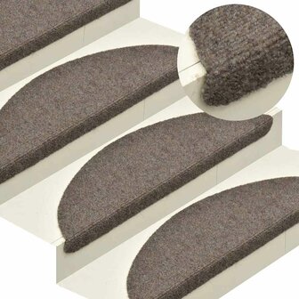 Trapmatten zelfklevend 5 st 65x21x4 cm naaldvilt cr&egrave;mekleurig 1