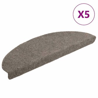 Trapmatten zelfklevend 5 st 65x21x4 cm naaldvilt cr&egrave;mekleurig 2