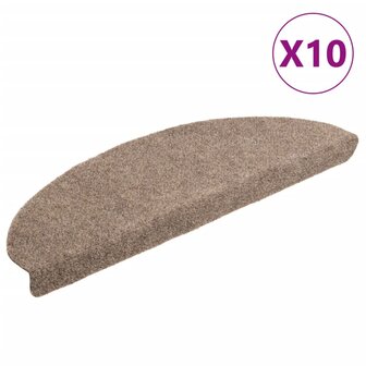 Trapmatten zelfklevend 10 st 65x21x4 cm naaldvilt cr&egrave;mekleurig 2