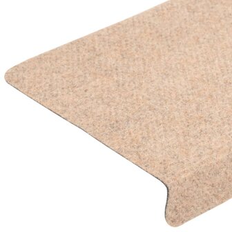 Trapmatten 10 st 65x21x4 cm naaldvilt cr&egrave;mekleurig 6