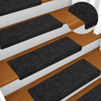 Trapmatten 5 st 65x21x4 cm naaldvilt zwart 1