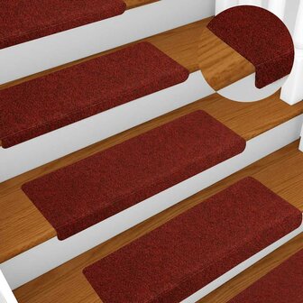 Trapmatten 10 st 65x21x4 cm naaldvilt bordeauxrood 5