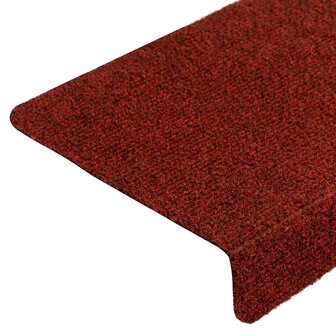 Trapmatten 10 st 65x21x4 cm naaldvilt bordeauxrood 6