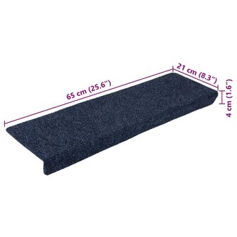Trapmatten 10 st 65x21x4 cm naaldvilt antracietkleurig 8