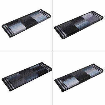 Trapmatten zelfklevend 5 st 65x21x4 cm zwart en grijs 6
