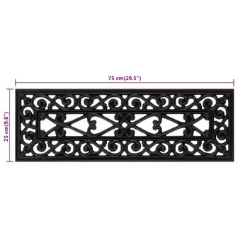 Trapmatten 5 st 25x75 cm rubber 9