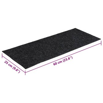 15 st Trapmatten zelfklevend rechthoekig 60x25 cm grijs 8