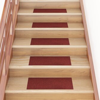15 st Trapmatten zelfklevend rechthoekig 60x25 cm rood 1