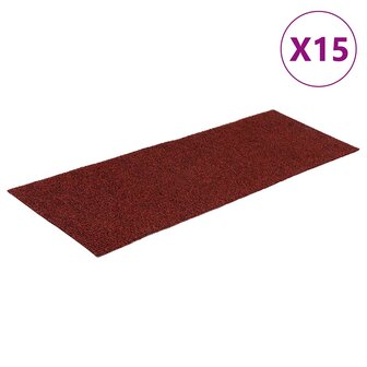 15 st Trapmatten zelfklevend rechthoekig 60x25 cm rood 2