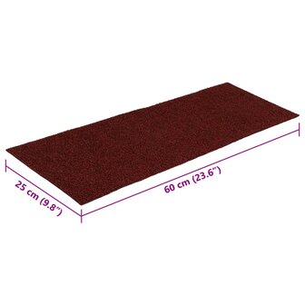 15 st Trapmatten zelfklevend rechthoekig 60x25 cm rood 8