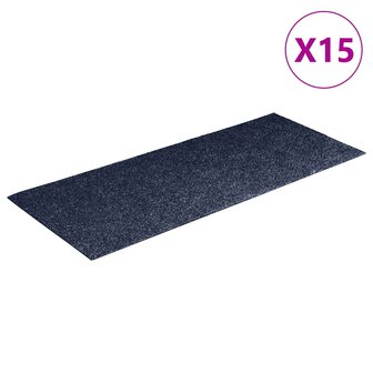15 st Trapmatten zelfklevend rechthoekig 60x25 cm grijsblauw 2