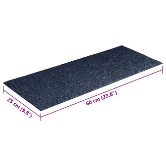 15 st Trapmatten zelfklevend rechthoekig 60x25 cm grijsblauw 8