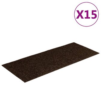 15 st Trapmatten zelfklevend rechthoekig 60x25 cm bruin 2