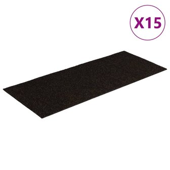 15 st Trapmatten zelfklevend rechthoekig 60x25 cm donkerbruin 2