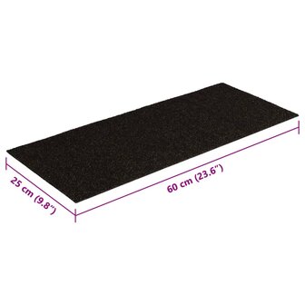 15 st Trapmatten zelfklevend rechthoekig 60x25 cm donkerbruin 8
