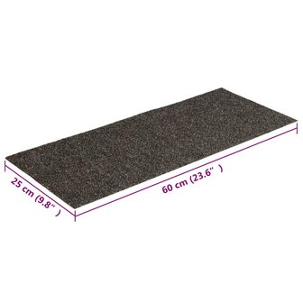 Trapmatten zelfklevend 15 st rechthoekig 60x25 cm antraciet 8