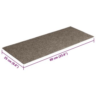 15 st Trapmatten zelfklevend rechthoekig 60x25 cm cr&egrave;mekleurig 8