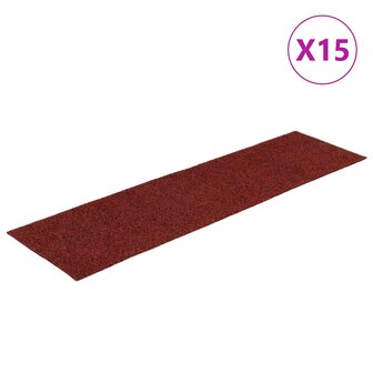 15 st Trapmatten zelfklevend rechthoekig 76x20 cm rood 2