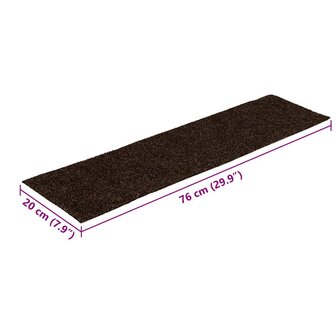 15 st Trapmatten zelfklevend rechthoekig 76x20 cm bruin 8