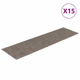 15 st Trapmatten zelfklevend rechthoekig 76x20 cm cr&egrave;mekleurig 2