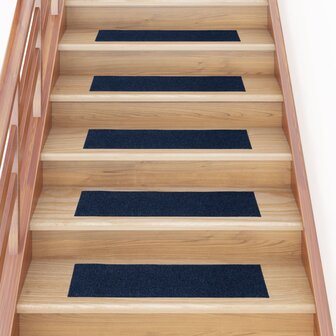 15 st Trapmatten zelfklevend rechthoekig 76x20 cm blauw 1