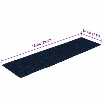 15 st Trapmatten zelfklevend rechthoekig 76x20 cm blauw 8
