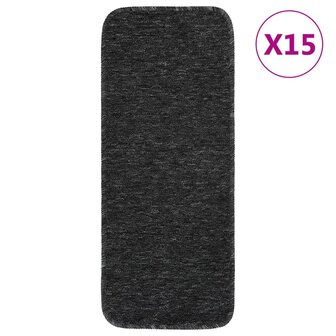 Trapmatten 15 st anti-slip rechthoekig 60x25 cm antracietkleur 1