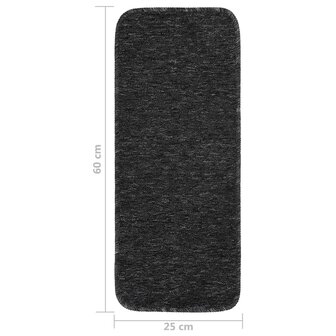 Trapmatten 15 st anti-slip rechthoekig 60x25 cm antracietkleur 6